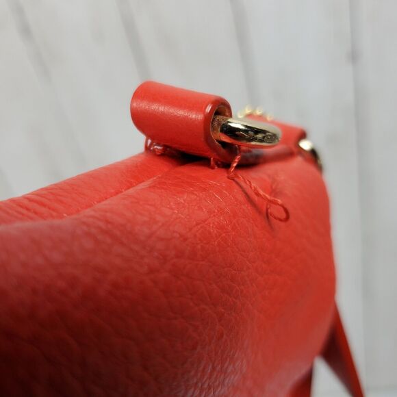 Coach Isabelle Pebbled Leather Hobo CrossBody Tote Purse Scout Burnt Orange READ - Picture 8 of 16